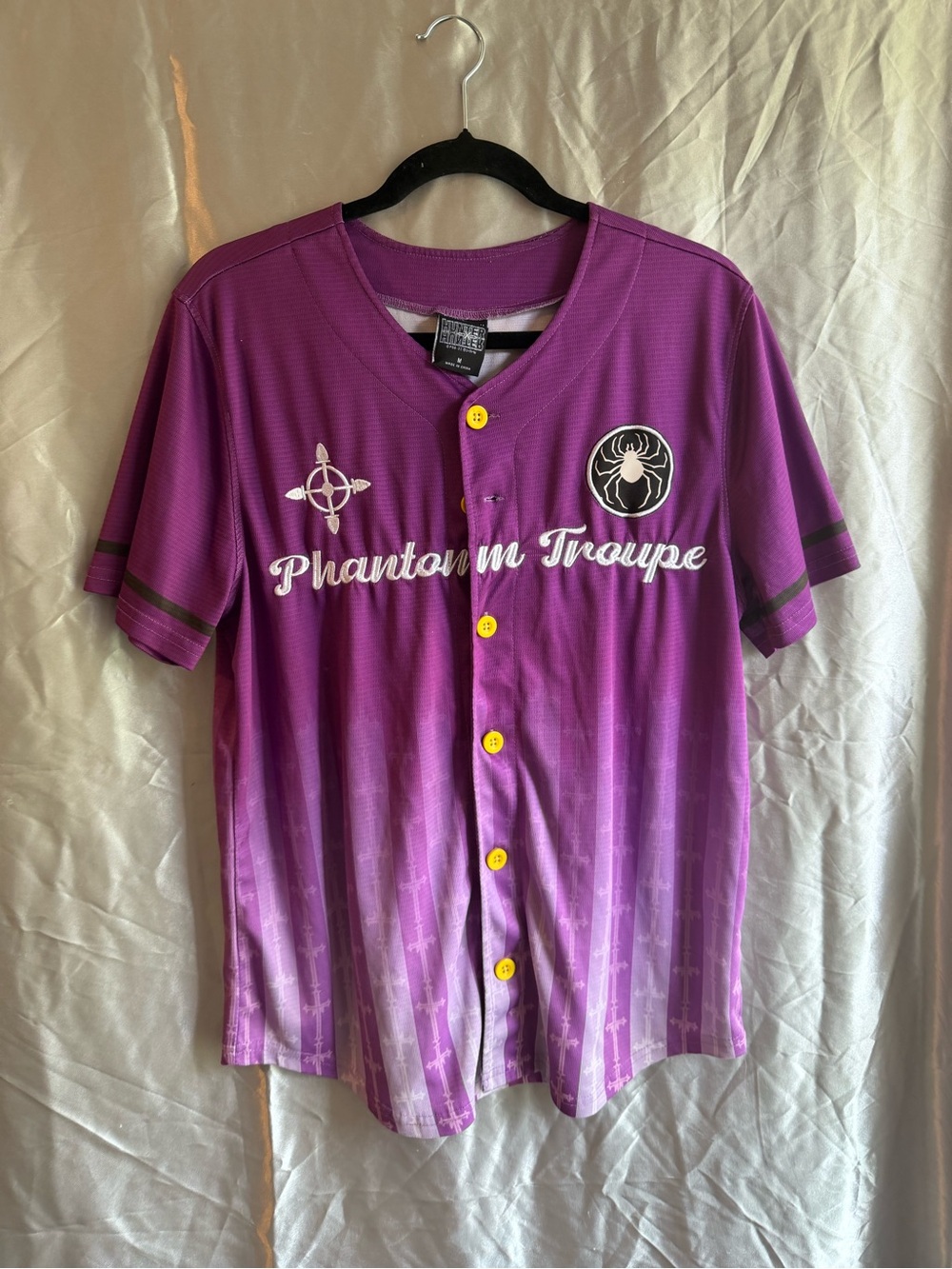 Boxlunch Hunter x Hunter Phantom Troupe Purple Button-Up Jersey Size Medium